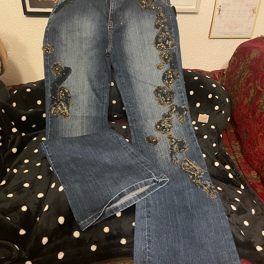 Alberto Malaki Embroidery Blue Jeans